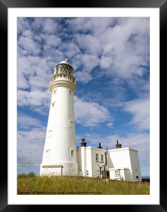 Flamborough Lighthouse Framed Mounted Print by Richard Burdon