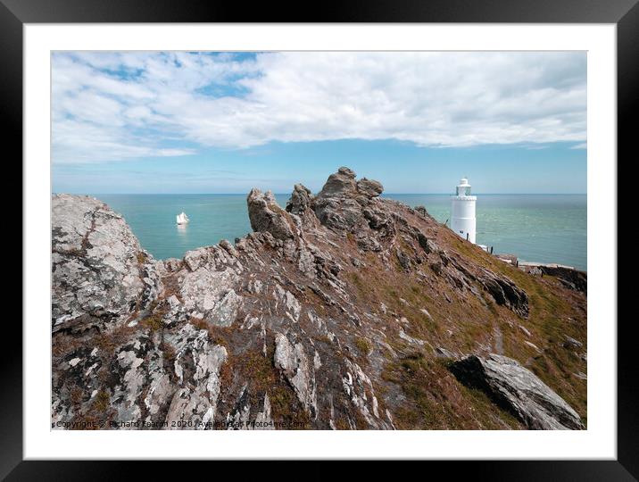 Start Point Lighthouse Framed Mounted Print by Richard Fearon