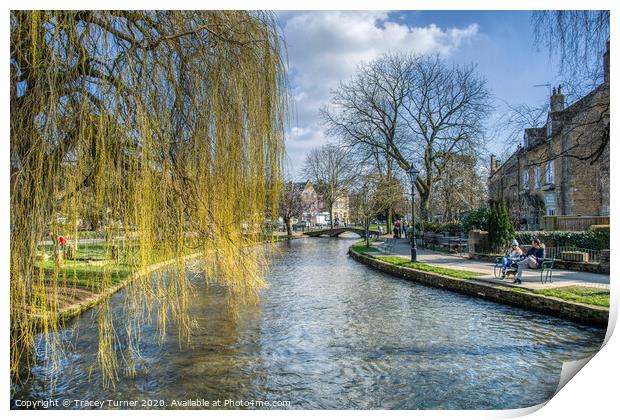 Beautiful Bourton on the Water  in The Cotswolds Print by Tracey Turner