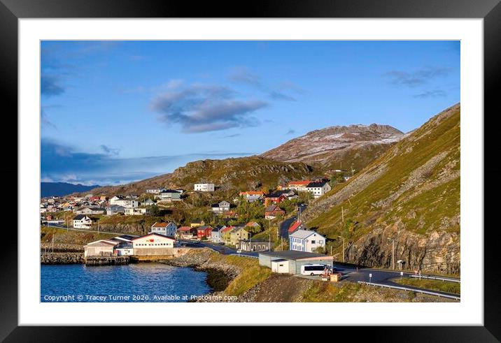Honningsvåg Port in Norway Framed Mounted Print by Tracey Turner