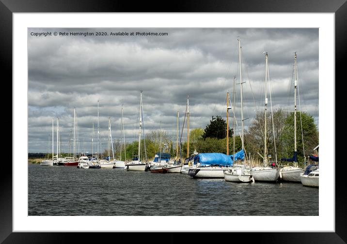 Boats at Double locks Framed Mounted Print by Pete Hemington
