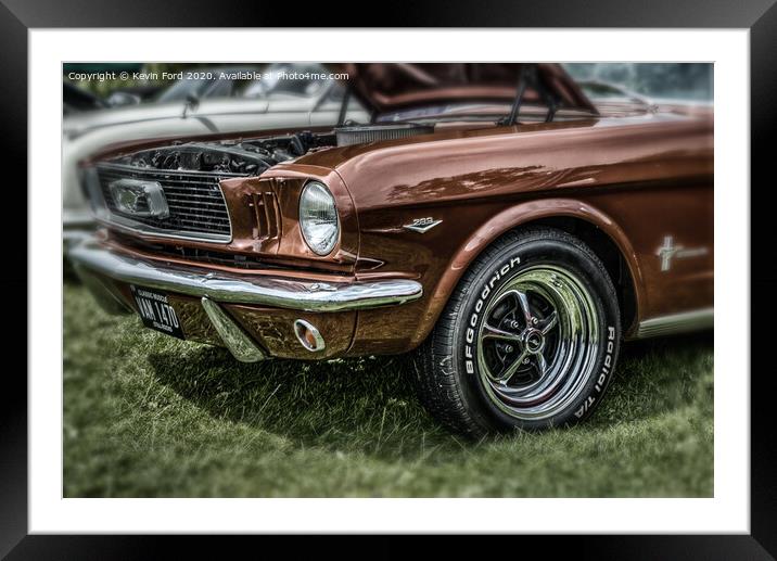 Classic Ford Mustang Framed Mounted Print by Kevin Ford