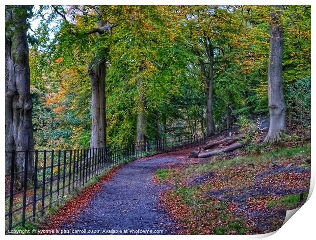 Dawsholm Park Glasgow in Autumn Print by yvonne & paul carroll
