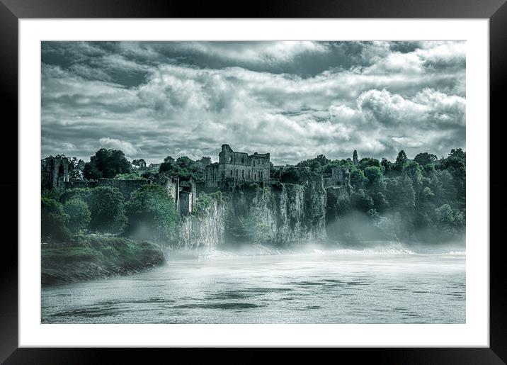 Misty Chepstow Castle Framed Mounted Print by Karl McCarthy