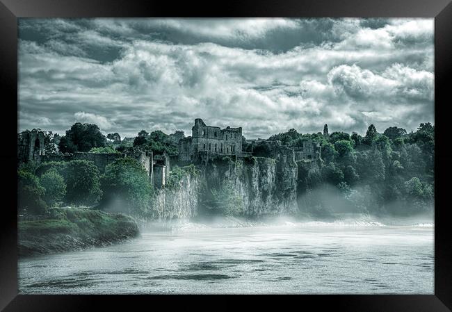 Misty Chepstow Castle Framed Print by Karl McCarthy