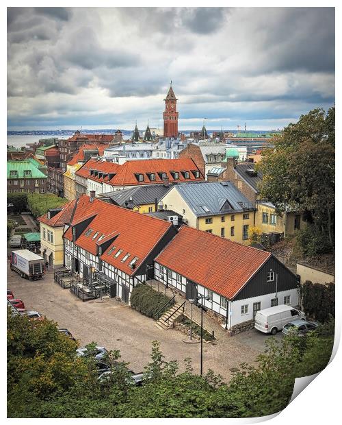 Helsingborg Elevated View of City  Print by Antony McAulay