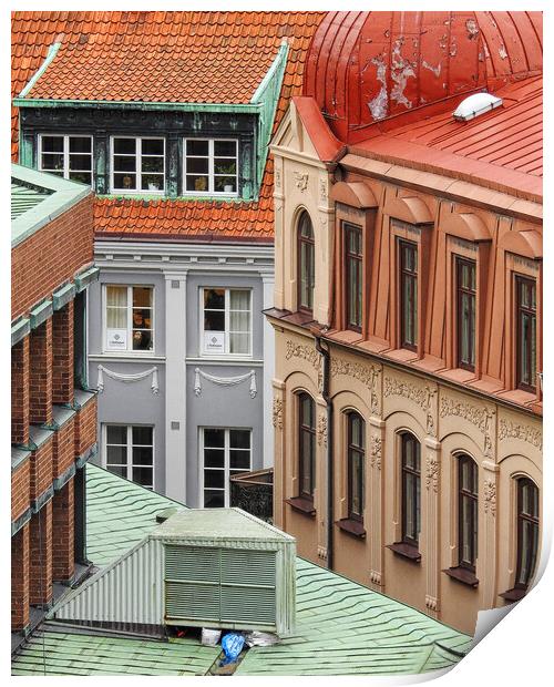Helsingborg Elevated View Print by Antony McAulay