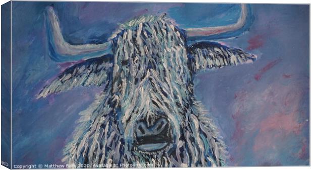 Purple Cow Canvas Print by Matthew Balls