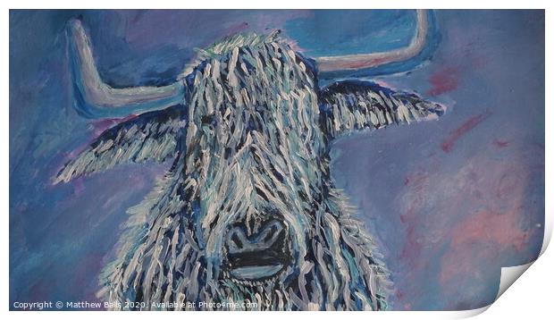 Purple Cow Print by Matthew Balls