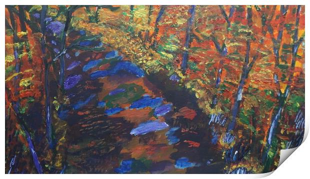 Abstract Autumn Print by Matthew Balls