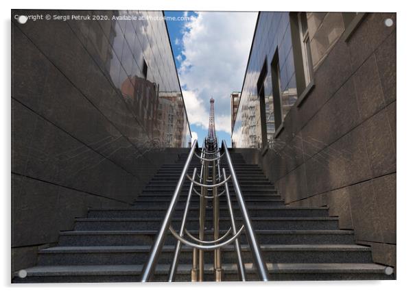 Steps and rails, rhythm in photography Acrylic by Sergii Petruk
