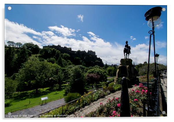 Edinburgh Castle Acrylic by alan bain