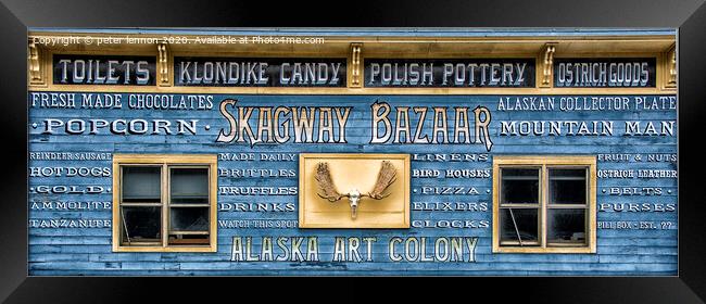 Skagway Bazaar  Framed Print by Peter Lennon