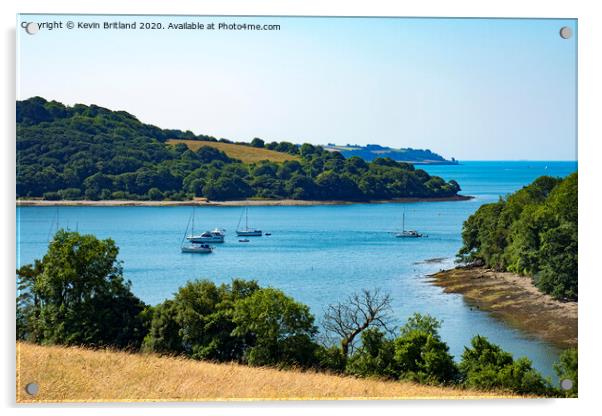 river fal cornwall Acrylic by Kevin Britland