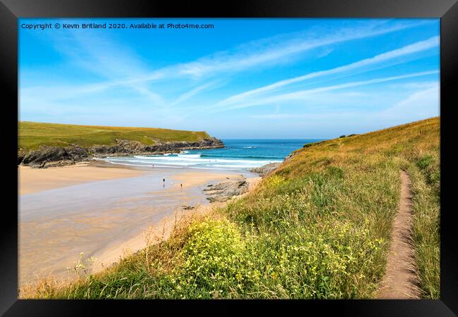 porth joke cornwall Framed Print by Kevin Britland