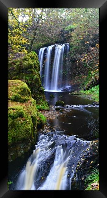 Ayrshire waterfall, Dalcairney falls, Dalmellingto Framed Print by Allan Durward Photography