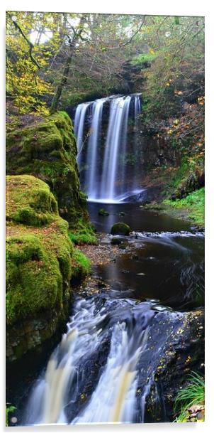 Ayrshire waterfall, Dalcairney falls, Dalmellingto Acrylic by Allan Durward Photography