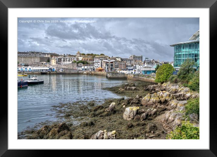 The Entrance to Sutton Harbour Framed Mounted Print by Chris Day