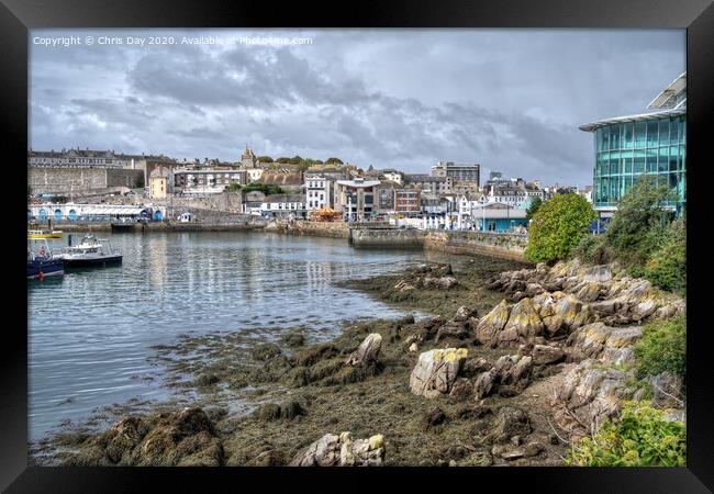 The Entrance to Sutton Harbour Framed Print by Chris Day