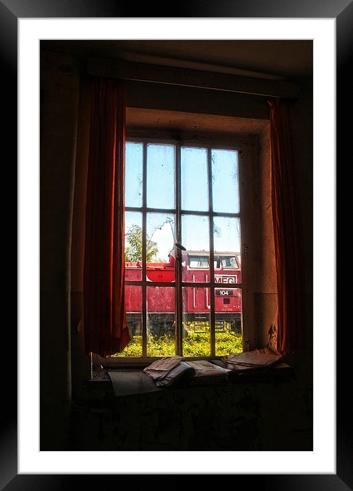 Train window Framed Mounted Print by Nathan Wright