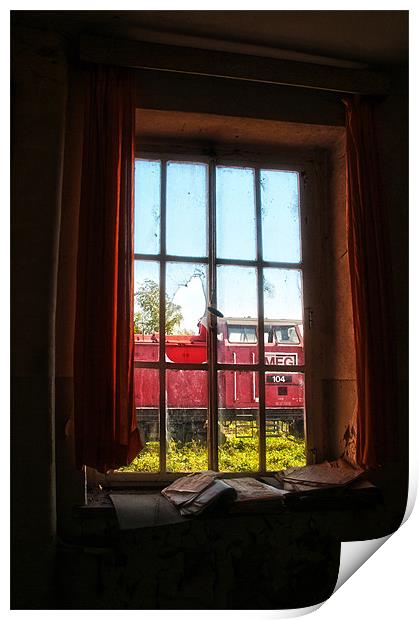 Train window Print by Nathan Wright