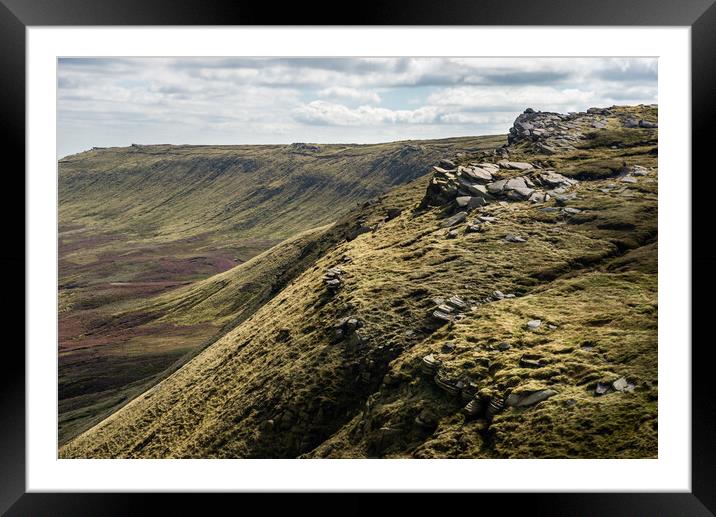 Seal Edge, Kinder Scout, Derbyshire Framed Mounted Print by Andrew Kearton