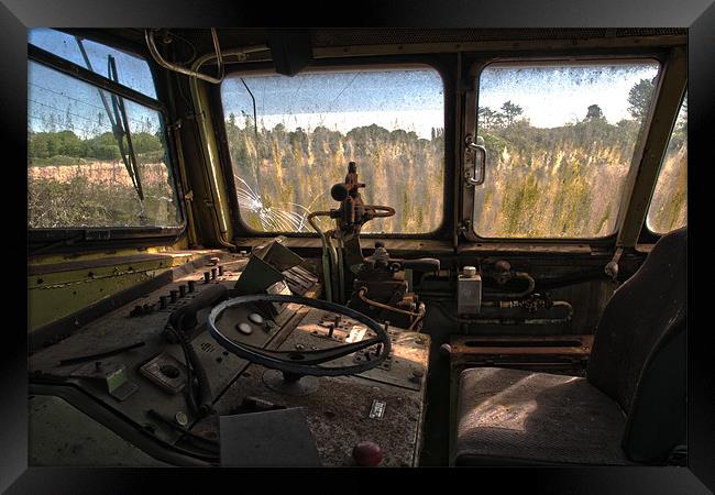 German train cab Framed Print by Nathan Wright