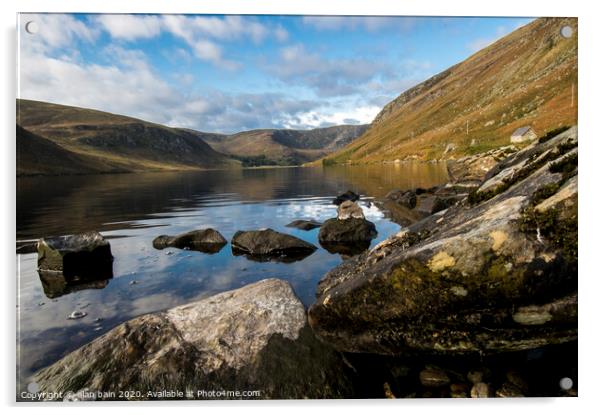 Loch Lee, Glenesk, Angus, Scotland Acrylic by alan bain