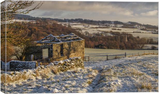 Old Barn in Yorkshire Canvas Print by Ros Crosland