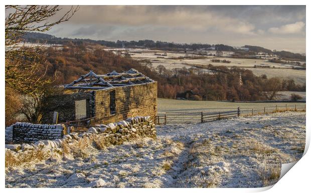 Old Barn in Yorkshire Print by Ros Crosland