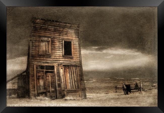 The Haunting Beauty of Bodie Ghost Town Framed Print by Barbara Jones