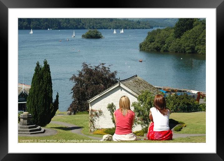 Looking over Windermere Framed Mounted Print by David Mather