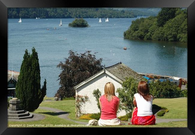 Looking over Windermere Framed Print by David Mather