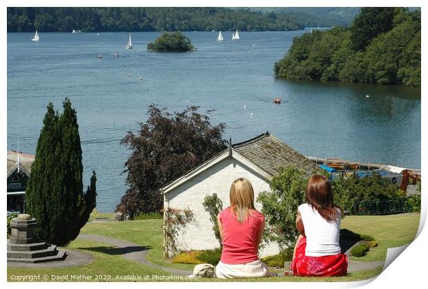 Looking over Windermere Print by David Mather