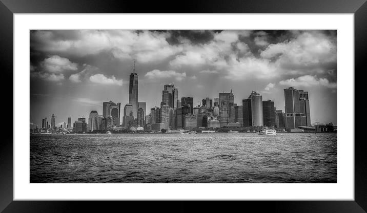 Lower Manhattan Skyline, New York City Framed Mounted Print by Phil Clements