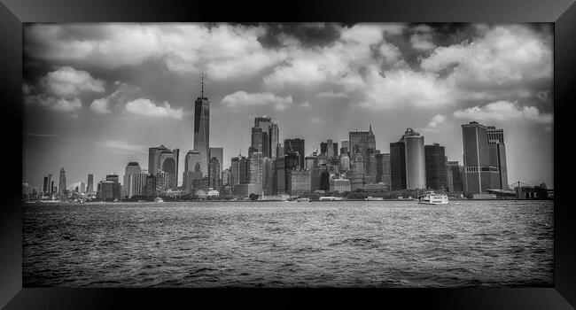 Lower Manhattan Skyline, New York City Framed Print by Phil Clements