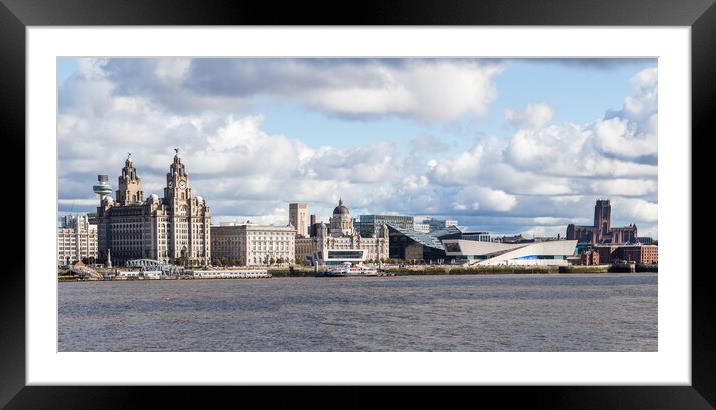 Panorama of the Liverpool waterfront Framed Mounted Print by Jason Wells