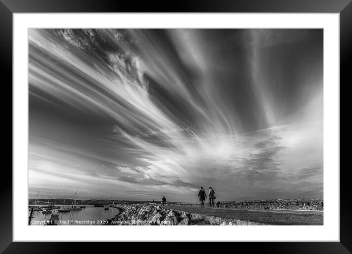 An amazing sky at Brixham Framed Mounted Print by Paul F Prestidge