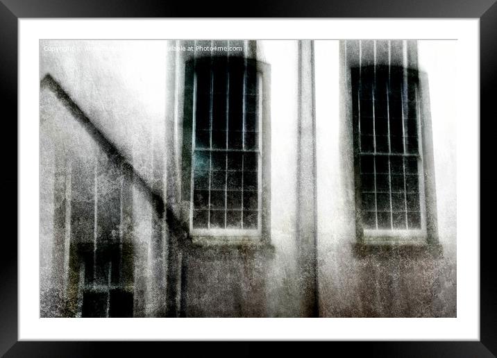 Church Windows Abstract Framed Mounted Print by Anne Macdonald