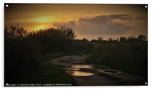 A walk to sunset Acrylic by Matthew Balls