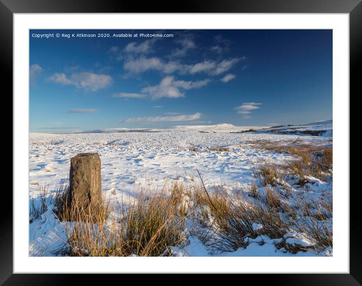 Winter in Yorkshire Dales Framed Mounted Print by Reg K Atkinson