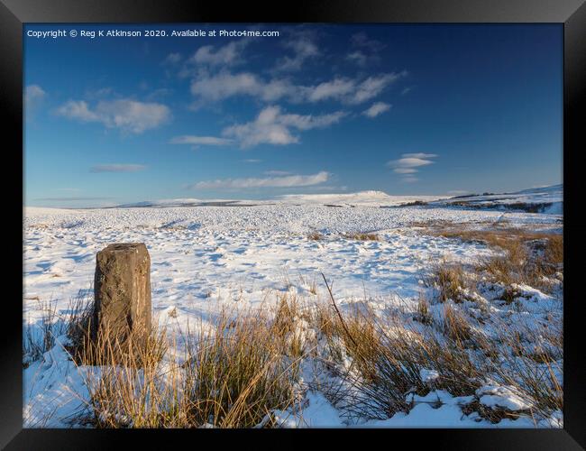 Winter in Yorkshire Dales Framed Print by Reg K Atkinson
