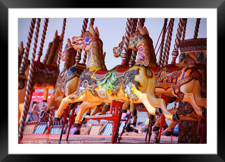 Enchanting Carousel Ride Framed Mounted Print by Simon Marlow