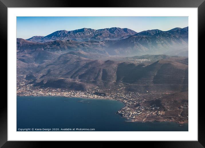 Heraklion, here we come! Crete, Greece Framed Mounted Print by Kasia Design