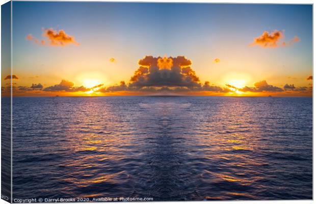 Beautiful Sunset Over the Sea Canvas Print by Darryl Brooks