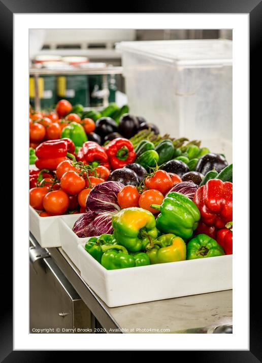 Vegetable Prep in Kitchen Framed Mounted Print by Darryl Brooks