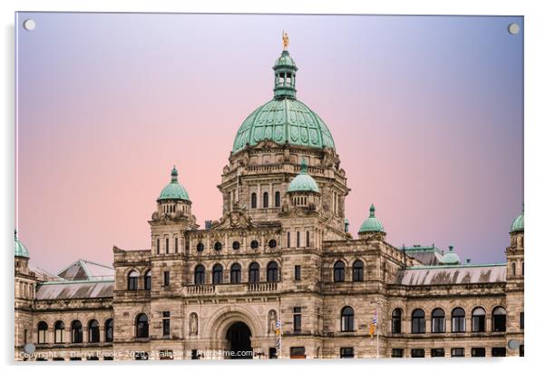 Victoria Parliament Building at Dusk Acrylic by Darryl Brooks