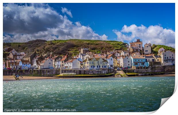 Staithes village Print by kevin cook