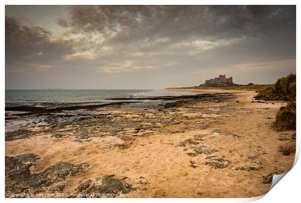 Bamburgh castle Print by kevin cook