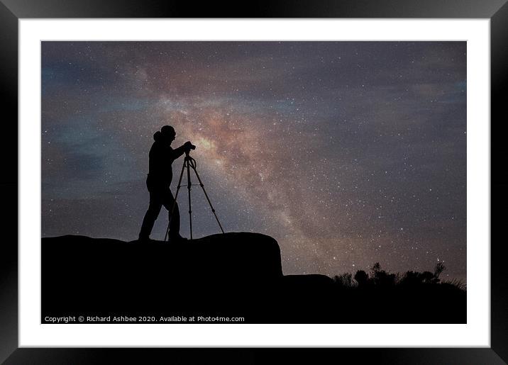 Preparing for the milky way Framed Mounted Print by Richard Ashbee